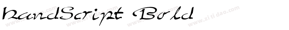 HandScript Bold字体转换